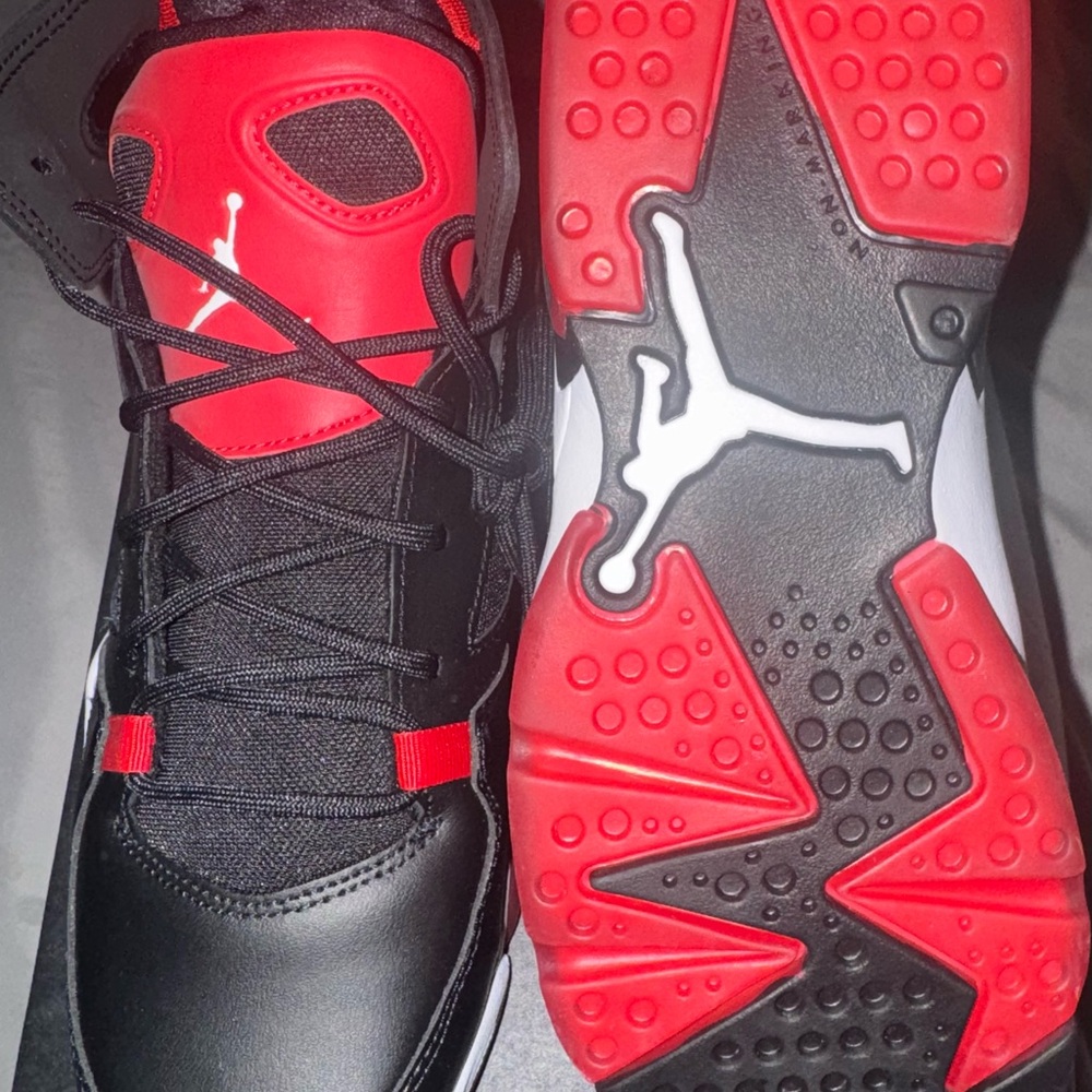 Jordan Athletic Shoes Black and Red